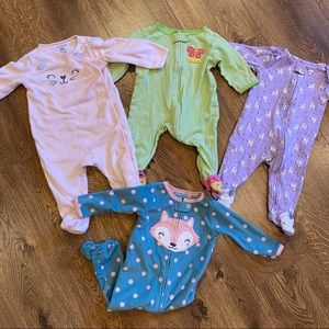 6 month baby girl pajama bundle
